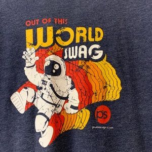 Out Of This World Swag Blue Grapic T Shirt Size L